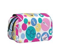 QGWDYYJQ Trousse à stylos avec double coque imprimée pour infirmière, Noir , Taille unique, Pochette à monnaie