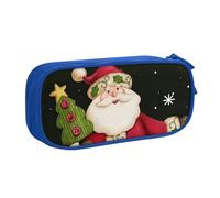 QGWDYYJQ Trousse de papeterie avec imprimé Merry Christmas, bleu, Taille unique, Pochette à monnaie
