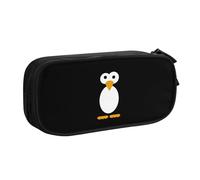 QGWDYYJQ Trousse de papeterie portable avec imprimé pingouin mignon, Noir , Taille unique, Pochette à monnaie