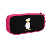 QGWDYYJQ Trousse de papeterie portable avec imprimé pingouin mignon, rose, Taille unique, Pochette à monnaie