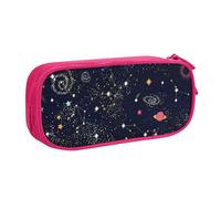 QGWDYYJQ Trousse de papeterie portable avec motif constellation et amas d'étoiles et galaxies, rose, Taille unique, Pochette à monnaie