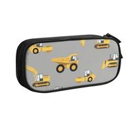 QGWDYYJQ Trousse de papeterie portable imprimée camions de chantier, Noir , Taille unique, Pochette à monnaie