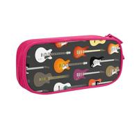 QGWDYYJQ Trousse de papeterie portable pour guitare acoustique et guitare colorée, rose, Taille unique, Pochette à monnaie