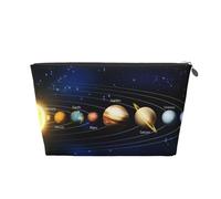QGWDYYJQ Trousse de toilette de voyage en cuir imprimé Exploring The Solar System, Argenté., Taille unique