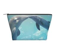 QGWDYYJQ Trousse de toilette de voyage imprimée Winter The Dolphin, Noir , Taille unique