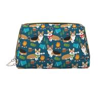 QGWDYYJQ Trousse de toilette portable en cuir imprimé beagle mignon, Corgi., Taille unique