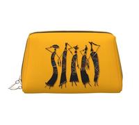 QGWDYYJQ Trousse de toilette portable en cuir imprimé beagle mignon, Culture africaine créative, Taille unique