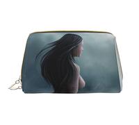 QGWDYYJQ Trousse de toilette portable en cuir imprimé tête de mort mexicaine, Mermaid Girl and Sailing on Sea Pirate Ship, Taille unique