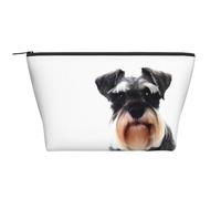 QGWDYYJQ Well-Behaved Schnauzer Sac de rangement quotidien Sac de maquillage Trousse de toilette de voyage, Noir , Taille unique