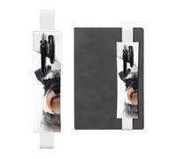 QGWDYYJQ Well-Behaved Trousse à crayons en cuir imprimé Schnauzer, blanc, Taille unique, Pochette à monnaie