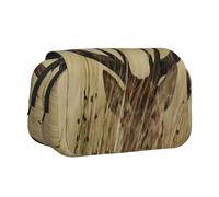 QGWDYYJQ Whitetail - Trousse à stylos à double clapet - Motif cerf - Faon dans la nature, Noir , Taille unique, Pochette à monnaie