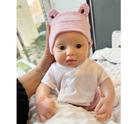 QGYDYH Poupée Reborn en silicone pour bébé - 33 cm - Pas de vinyle - Poupée nouveau-né réaliste, qui a l'air réel (E)