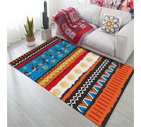 QGYFRE Petit Tapis Parc paillasson Exterieur Entree marocain Orange et Bleu. 50x80CM Rouge rectangulaire de Porte d'entrée extérieur Grande Taille