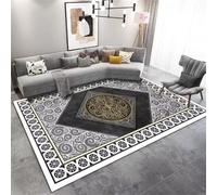 QGYFRE Tapis Carré D’Entree paillasson Extra Plat Noir Facile à Entretenir. 160x200CM Gris Grand Enfant d'extérieur terrasse Doux Salon