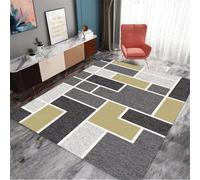 QGYFRE Tapis Chambre Gamer Anti Dérapant Porte Entree Exterieur géométrique Moderne. 100x200CM Gris extérieur paillasson Interieur Home