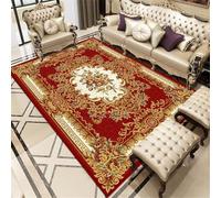 QGYFRE Tapis Couloir Bas en Molleton Cuisine Floral rétro. 80x120CM Rouge d entrée Chambre Enfants d'entree Interieur