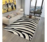 QGYFRE Tapis De Cuisine D'Entrée Intérieur au Motif zébré. 60x110CM Tout est Noir Enfant Fille Salle a Manger Beau