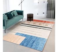 QGYFRE Tapis De Cuisine Lavable pour Enfant Petit canapé. 60x110CM Bleu Moquette Salon Adolescent Porte Entree Exterieur