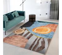 QGYFRE Tapis De Cuisine Sol Parc Bleu Gris Durable. 60x110CM Orange Coussin Enfant Moquette exterieure