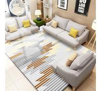 QGYFRE Tapis De Jardin Exterieur litiere rayé Jaune Brun Sol Gris 90x150CM Tapis+de+Couloir ado Fille Carré