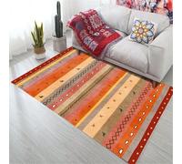 QGYFRE Tapis De Salon Pas Cher Chambre Enfants Garcon Enfant Rouge imprimé. 160x230CM Orange Moquette Intérieure Cuisine Bureau Sol Chaud