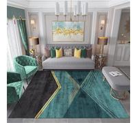 QGYFRE Tapis De Salon Pas Cher Dentree Maison Interieur Bebe Chambre rectangulaire Noir et Jaune. 170x240CM Vert Gamer Entree Bureau Sol