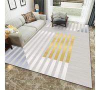 QGYFRE Tapis Evier Cuisine Egouttoir Grand Exterieur Resistant Pluie XXL rayé Jaune Bleu Gris 90x150CM Salon Facile à Nettoyer Adolescent Carré