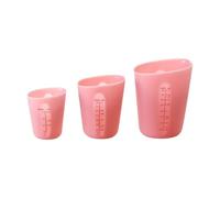 QHa745 Lot de 3 tasses à mesurer en silicone gravées empilables pour un rangement facile de la chaleur (B, 14 x 11 cm)