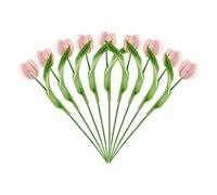 QHa766 Lot de 10 fleurs blanches à grande tête pour vase, centre de table, maison, mariage, bouquet de fleurs (A, 33 x 6 x 6 cm)