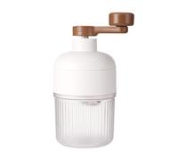 QHa798 Petite machine à glace rasée manuelle portable pour smoothie et machine à neige Petite machine à grêle Machine à neige à manivelle pour pique-nique en plein air (blanc, 22 cm)