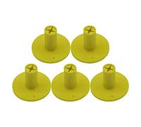 QHALEN Lot de 5 porte-tee en caoutchouc pour golf, conduite de golf, jaune