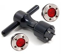 QHALEN Poids de golf rouges avec clé noire pour putters Titleist Scotty Cameron California Newport Kombi My Girl