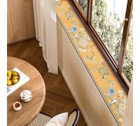 QHanky Tapis en Terre de Diatomée,20x150cm Tapis de Fenetre Absorbant Découpable,Antiderapant Facile à Nettoyer,pour Balcon,Couloir,Chambre à Couche (Multicolore A)