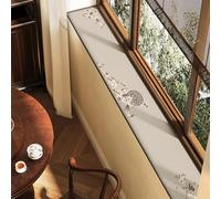 QHanky Tapis en Terre de Diatomée,20x150cm Tapis de Fenetre Absorbant Découpable,Antiderapant Facile à Nettoyer,pour Balcon,Couloir,Chambre à Couche (Multicolore I)