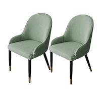 QHDXL Couverture De Chaise avec Accoudoir Housse De Chaise Salle A Manger Extensible Scandinave 1/2/4 Pieces Housse de Dossier Arc Recouvre De Fauteuil Salon Lavable pour Bureau,Mariage