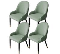 QHDXL Couverture De Chaise avec Accoudoir Housse De Chaise Salle A Manger Extensible Scandinave 1/2/4 Pieces Housse de Dossier Arc Recouvre De Fauteuil Salon Lavable pour Bureau,Mariage