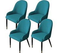 QHDXL Couverture De Chaise avec Accoudoir Housse De Chaise Salle A Manger Extensible Scandinave 1/2/4 Pieces Housse de Dossier Arc Recouvre De Fauteuil Salon Lavable pour Bureau,Mariage