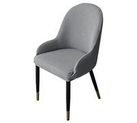QHDXL Couverture De Chaise avec Accoudoir Housse De Chaise Salle A Manger Extensible Scandinave 1/2/4 Pieces Housse de Dossier Arc Recouvre De Fauteuil Salon Lavable pour Bureau,Mariage