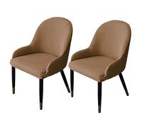 QHDXL Couverture De Chaise avec Accoudoir Housse De Chaise Salle A Manger Extensible Scandinave 1/2/4 Pieces Housse de Dossier Arc Recouvre De Fauteuil Salon Lavable pour Bureau,Mariage