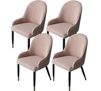 QHDXL Couverture De Chaise avec Accoudoir Housse De Chaise Salle A Manger Extensible Scandinave 1/2/4 Pieces Housse de Dossier Arc Recouvre De Fauteuil Salon Lavable pour Bureau,Mariage