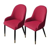 QHDXL Couverture De Chaise avec Accoudoir Housse De Chaise Salle A Manger Extensible Scandinave 1/2/4 Pieces Housse de Dossier Arc Recouvre De Fauteuil Salon Lavable pour Bureau,Mariage