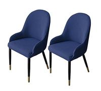 QHDXL Couverture De Chaise avec Accoudoir Housse De Chaise Salle A Manger Extensible Scandinave 1/2/4 Pieces Housse de Dossier Arc Recouvre De Fauteuil Salon Lavable pour Bureau,Mariage