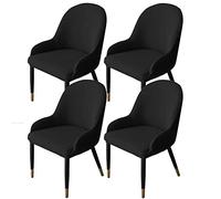 QHDXL Couverture De Chaise avec Accoudoir Housse De Chaise Salle A Manger Extensible Scandinave 1/2/4 Pieces Housse de Dossier Arc Recouvre De Fauteuil Salon Lavable pour Bureau,Mariage