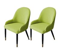 QHDXL Couverture De Chaise avec Accoudoir Housse De Chaise Salle A Manger Extensible Scandinave 1/2/4 Pieces Housse de Dossier Arc Recouvre De Fauteuil Salon Lavable pour Bureau,Mariage