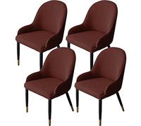 QHDXL Couverture De Chaise avec Accoudoir Housse De Chaise Salle A Manger Extensible Scandinave 1/2/4 Pieces Housse de Dossier Arc Recouvre De Fauteuil Salon Lavable pour Bureau,Mariage