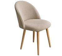 QHDXL Housse de Chaise Arc de Coquille Housse de de Chaise Scandinave de Salle À Manger 1/2/4 Pieces Gris Beige Couverture De Chaise Extensible Jacquard pour Mariage Hôtel, Restaurant