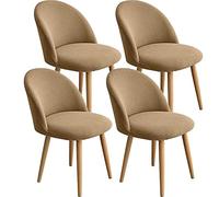 QHDXL Housse de Chaise Arc de Coquille Housse de de Chaise Scandinave de Salle À Manger 1/2/4 Pieces Gris Beige Couverture De Chaise Extensible Jacquard pour Mariage Hôtel, Restaurant