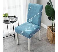 QHDXL Housse De Chaise De Salle A Manger Bleu D'Oeuf De Canard Housse de Chaise Extensible 4 pièces Amovible Lavable Housse Chaise pour Hôtel Décor de Restaurant