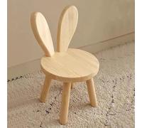 QHENS Chaise Enfant Bois, Petite Chaise pour Enfant avec Dossier Lapin pour Table d'Éveil, Bureau Enfant, Peinture et Lecture, 47cm x 30cm, avec Pieds Antidérapants, 70kg Max