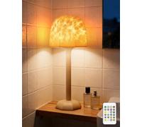 QHENS Lampe de Douche SPA, Lampe Ambiance Projecteur 16 Couleurs Dimmable avec Télécommande ＆ Tactile, Lampes de table Sans Fil Rechargeable 3600mAh, pour Salle de Bain, Chambre, Salon, Cadeau